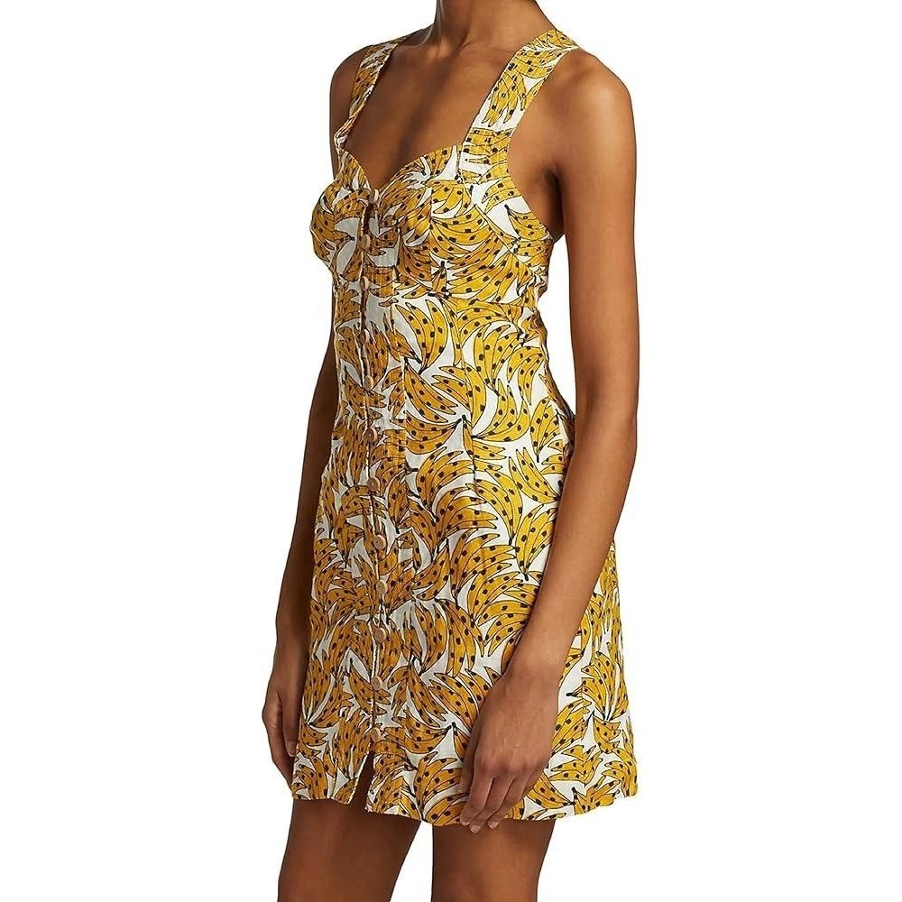 Farm Rio - White Spotted Bananas mini dress - Size XL -  NWT